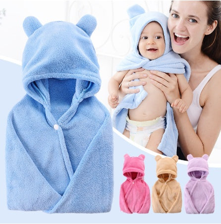 Serviette de bain à capuche pour bébé